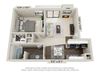 The Hampton Floor Plan The Hampton Floor Plan at Woodcreek Apartments, Cary, 27511
